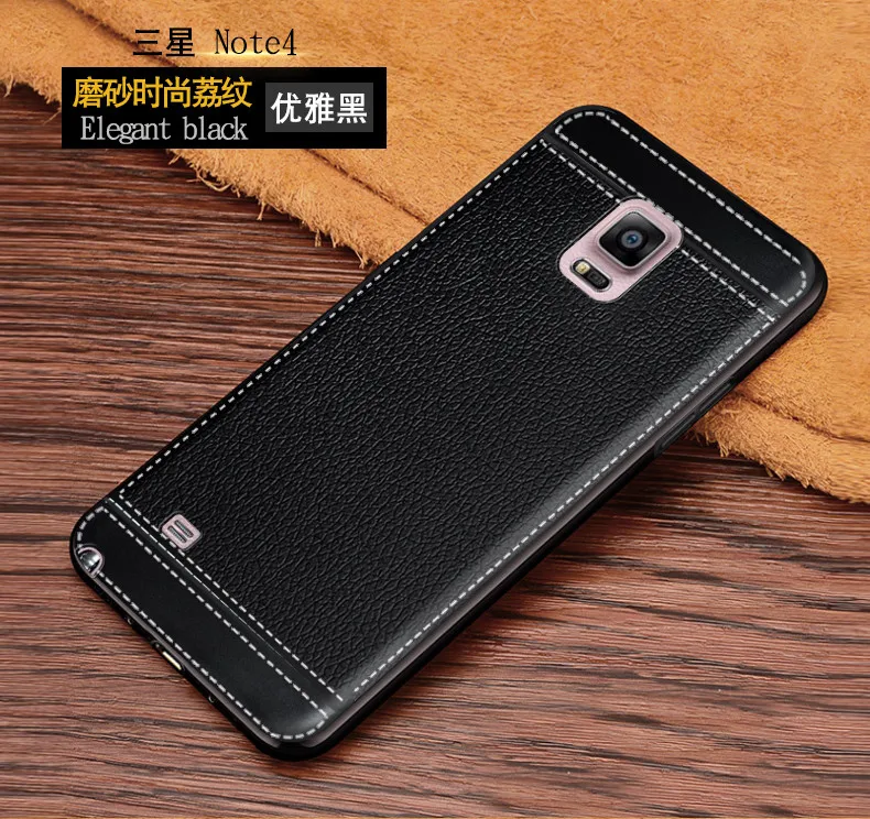 Чехол для samsung Galaxy Note 4 Note4 SM-N910F SM-N910P SM-N910C SM-N910G N910u N910W8 N910F N910C N910G мягкий чехол s - Цвет: Черный