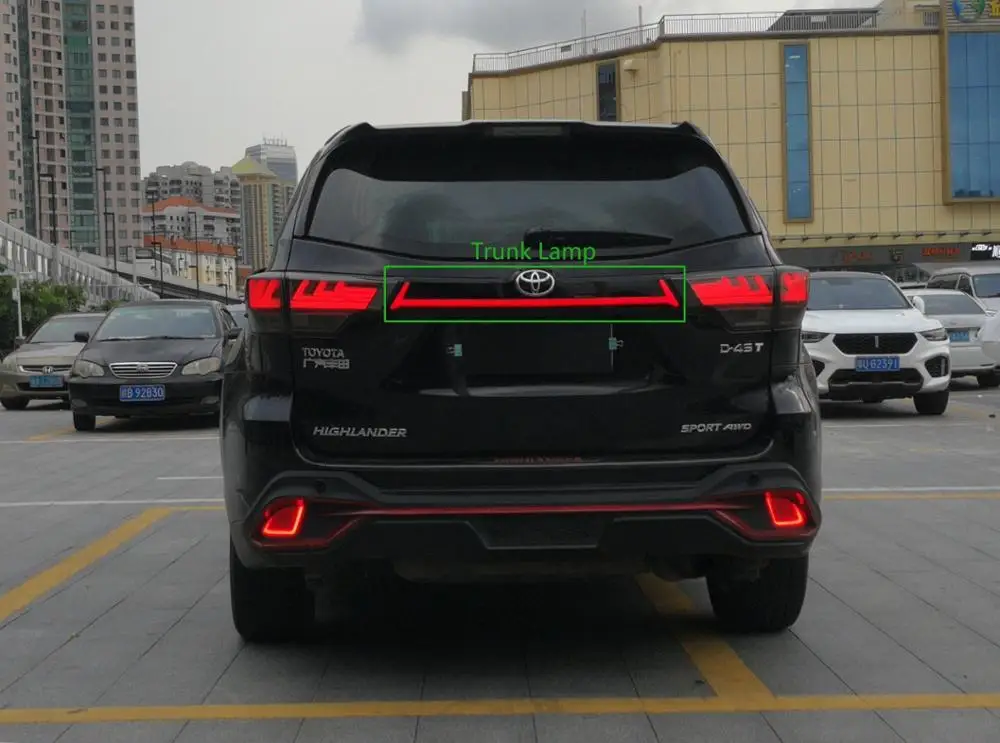 DK motion дизайн для- toyota highlander багажник лампа автомобиля спойлер лампа с led светильник