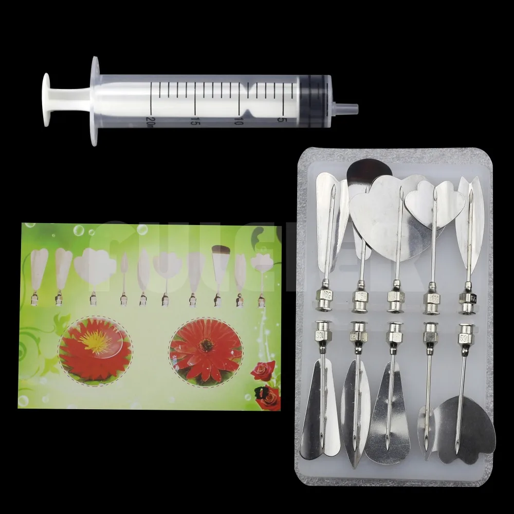 11 шт./компл. 3D инструменты для выпечки желе из нержавеющей стали насадка на шприц