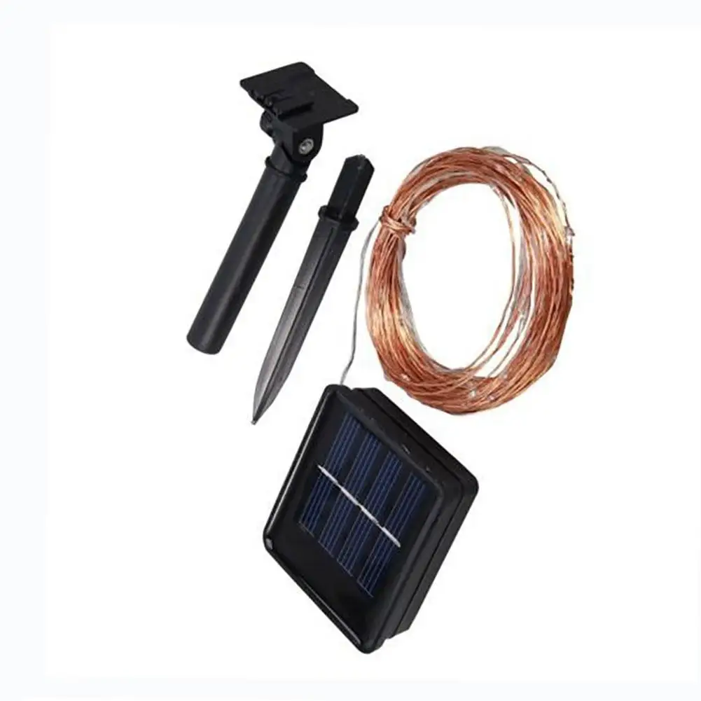 

10M 33ft 100 led Solar Powered Copper Wire String Lights Chain For Christmas Festival Wedding Party Decor Fairy Lamp Blue