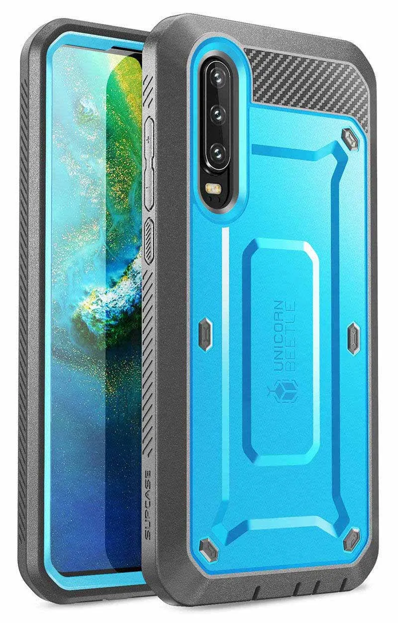 Blue SUP чехол для huawei P30 чехол 6,1 дюймов() UB Pro сверхмощный корпус прочный Чехол со встроенной защитной пленкой и Кобурой - Цвет: Blue