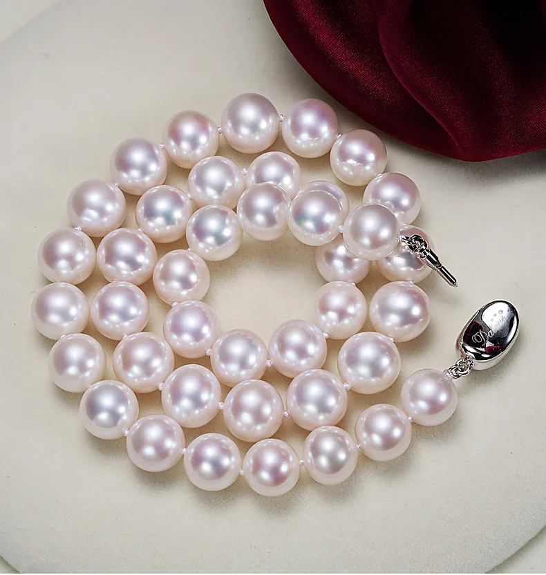 Ожерелье светильник натурального жемчуга 9 10 11 мм|necklace a|pearl necklacemom gift |
