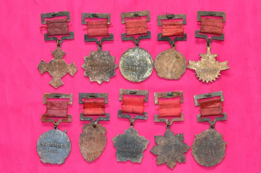 10 шт. винтажная китайская Военная памятная медаль военного героя армейская