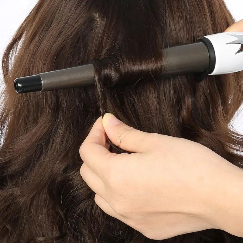 

110-240V Women Hair Curler Ceramic Styling Tool Professional Hair Curling Iron Hair Waver Pear Flower Cone LCD EU CN Plug