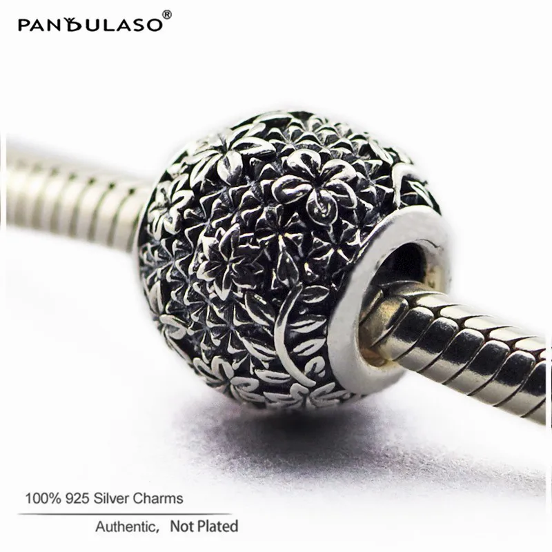 

100% 925 Sterling Silver Epcot Flower And Garden Charm Beads Fits Silver Charms Bracelet For Women DIY Jewelry Making