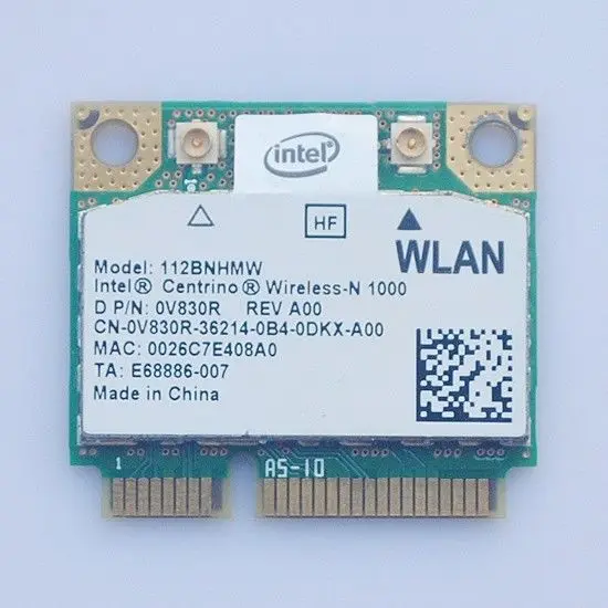 Бесплатная доставка 112BNHMW 0V830R для Dell Alienware M14X Intel Centrino Wireless N 1000 BGN 300 Мбит/с мини PCI E Wi