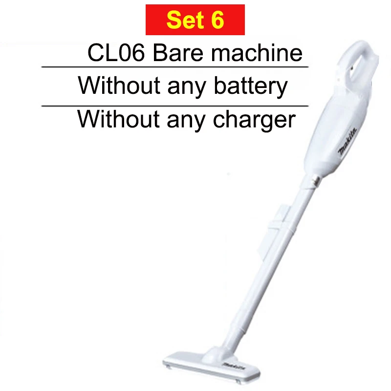 Set 6 Японский заряжаемый пылесос Makita CL107 Электрический домашний CL106 12Vmax литиевая батарея 5.0kPa. 4 м3/мин беспроводной пылесос - Цвет: Set 6