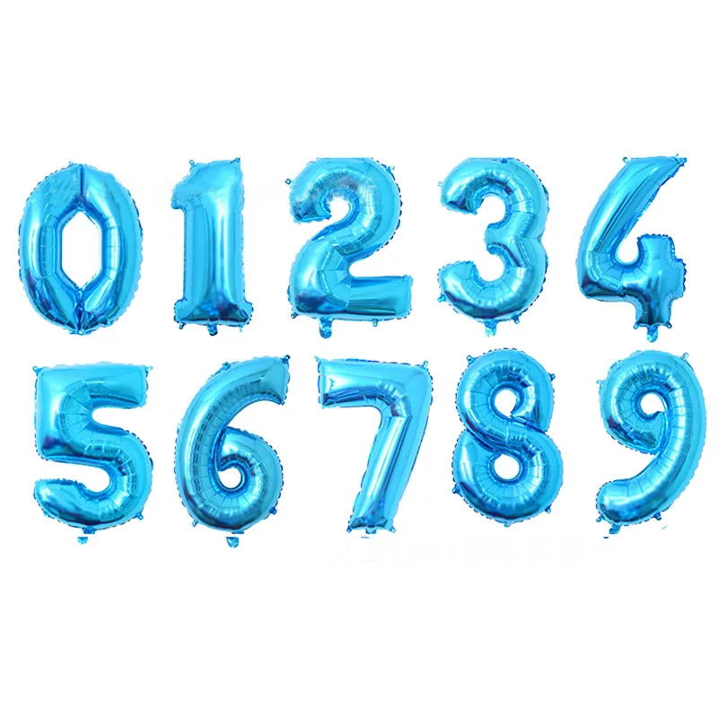 32 дюймов черный цифра Фольга шары цифры воздушные на день рождения Декорации