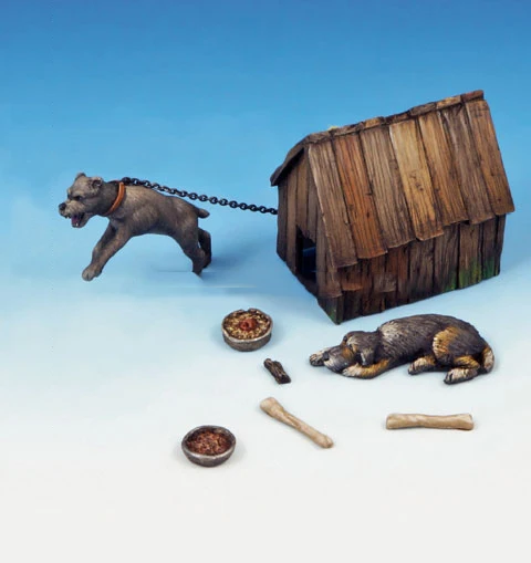 Шкала сборки 1/35 собака и питомник животное фигура история Смола Модель