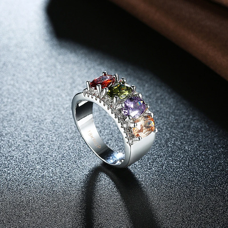 Обручальное кольцо Модные ювелирные изделия лаборатория многоцветный