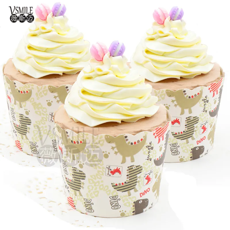 100 шт. синий кит морская рыба цветы кролики утка кекс лайнеры бумага чашка для