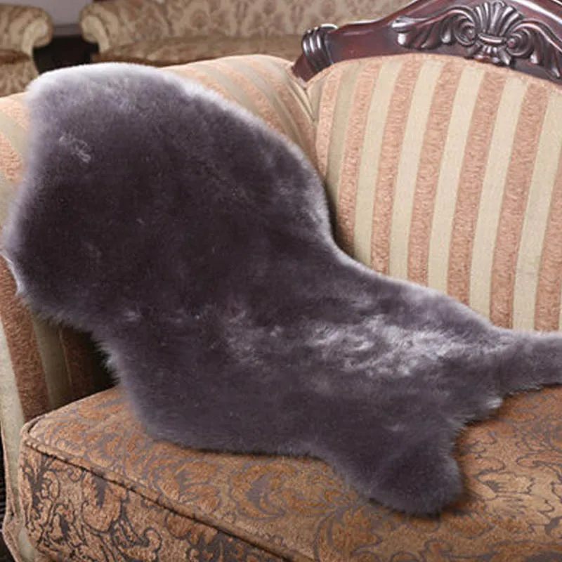 75x200cm Artificial Sheepskin Hairy Carpet Living Room Bedroom Rugs Skin Fur Plain Fluffy Area Washable Faux Mat | Дом и сад