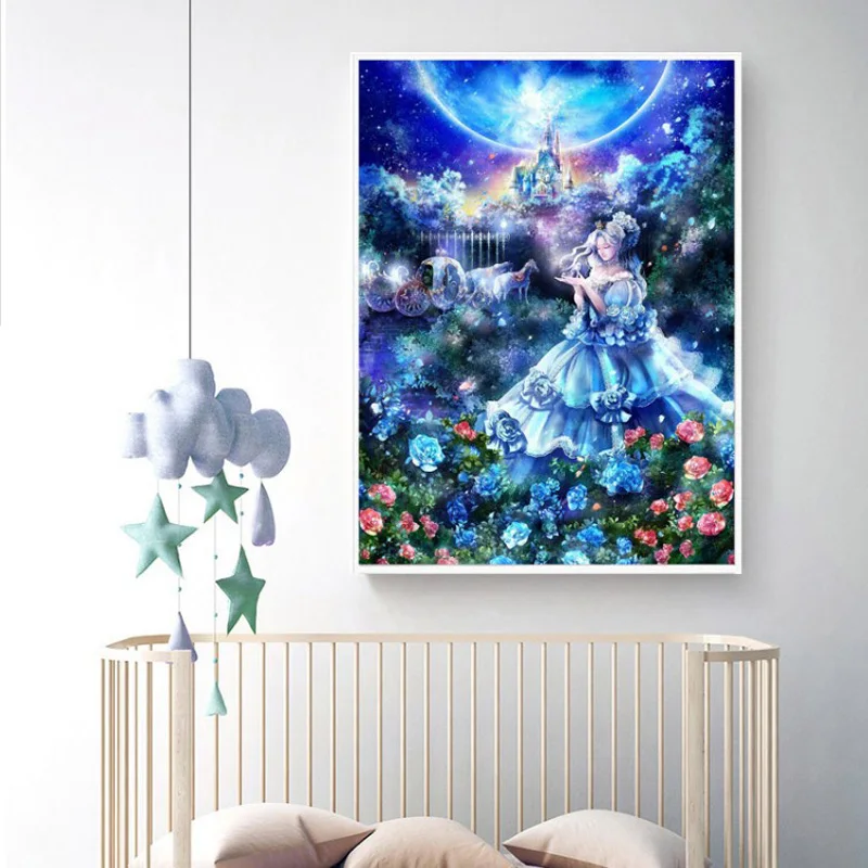 QIANZEHUI DIY Мечта Manor с изображением героев мультфильма Золушка вышивкой набор для