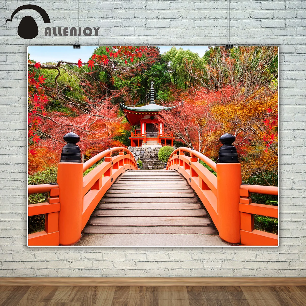 Allenjoy Профессиональный фон для фотосъемки осенний с вишневыми листьями - купить