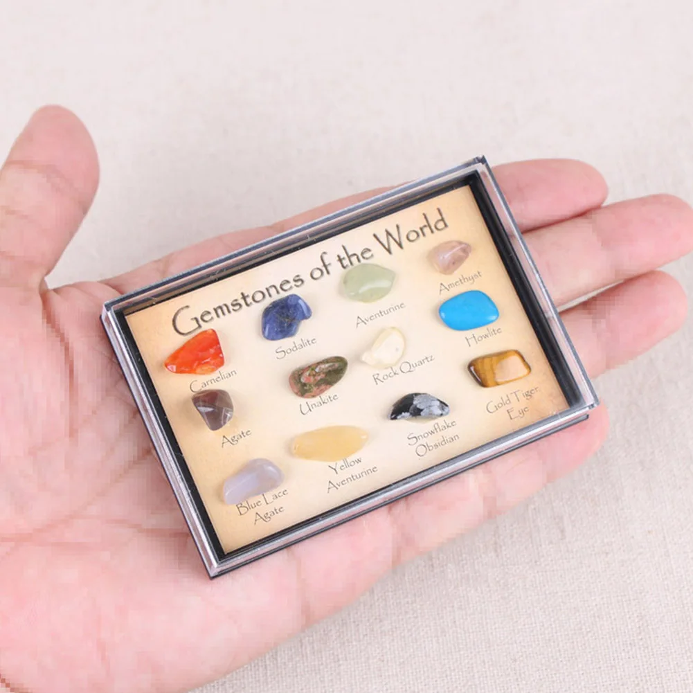 12 шт смешанные необработанные природные камни минеральной руды коллекции рок с