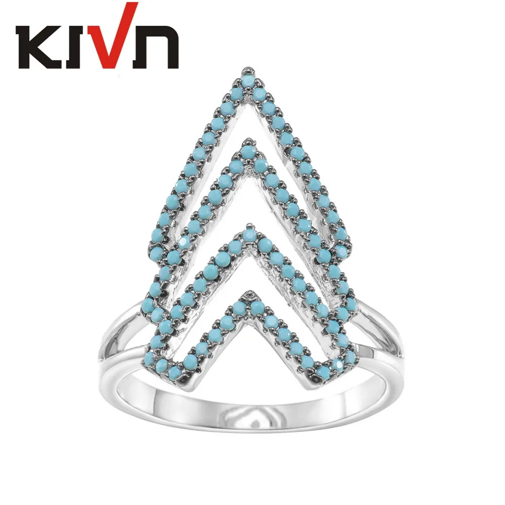

Модные ювелирные изделия KIVN, роскошные сверкающие кольца с фианитами, Свадебные обручальные кольца для женщин, подарки на день рождения и Р...