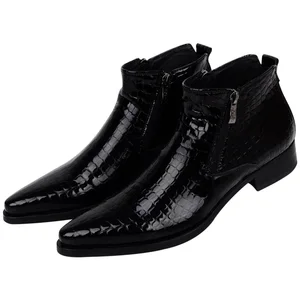 Мужские Ботильоны под змеиную кожу; цвет синий, черный; свадебные туфли; обувь из натуральной кожи; Мужские модельные туфли; большие размеры EUR46