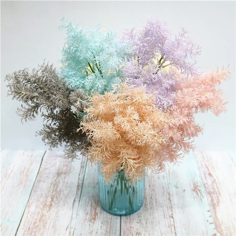 Fake Single Stem Smoky Grass 17.72&quot Length Simulation Misty Flower for Wedding Home Showcase Decorative Artificial Plants | Дом и сад