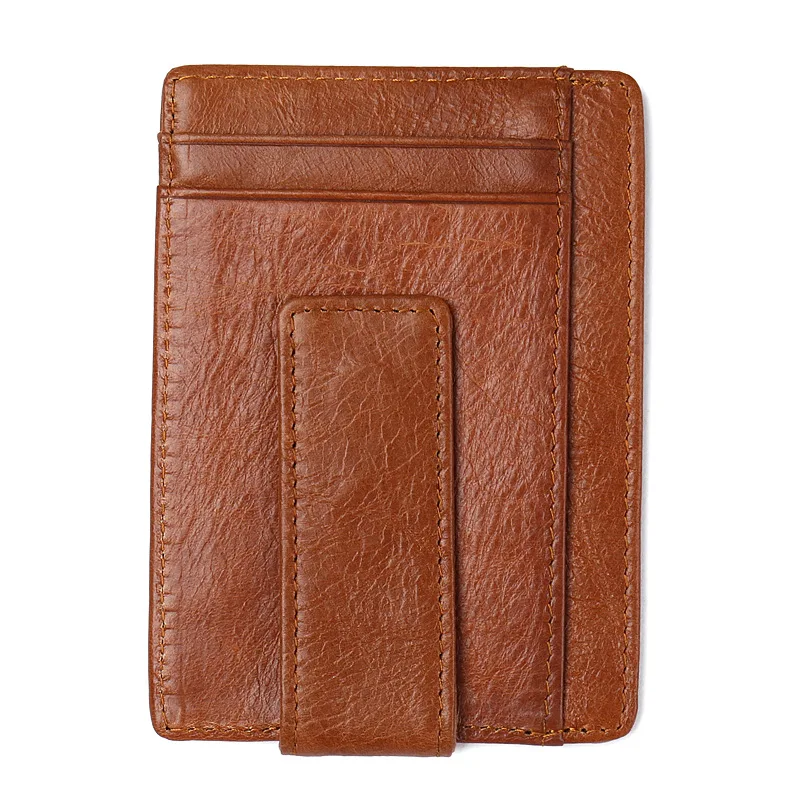 Новый тонкий кошелек из натуральной кожи с rfid блокировкой для мужчин маленький