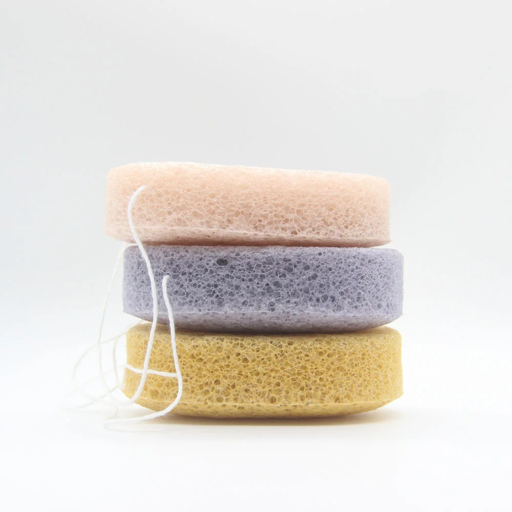 1 шт. цветная губка для лица Konjac макияжа косметическая с буфами эллипс купания