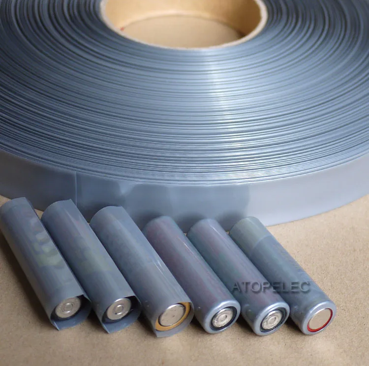 Серый 2 м(AA 14500 battery wrap) ширина 23 мм/диаметр 14,5 мм ПВХ 2:1 термоусадочная трубка черный/красный/оранжевый/желтый/зеленый/синий/белый/прозрачный - Цвет: Серый