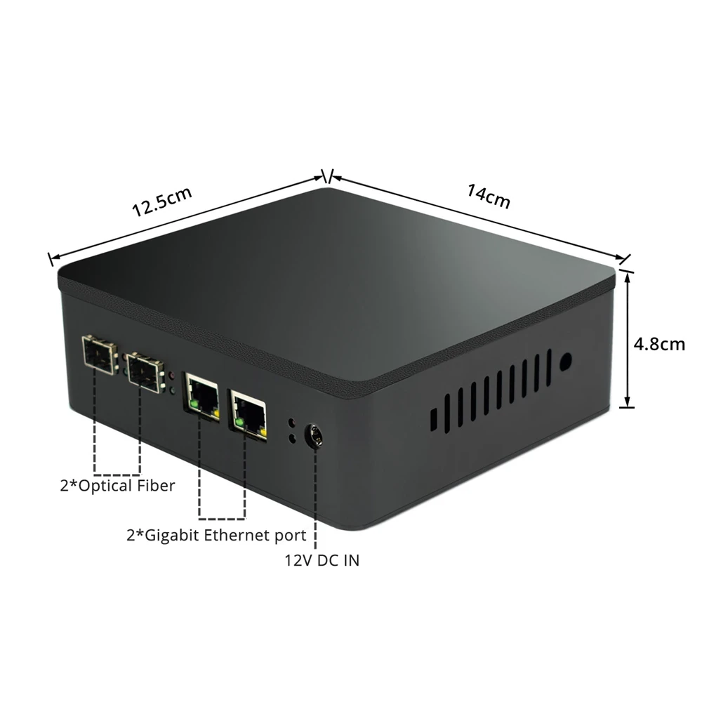 4LAN 4 ядра Celeron J1900 мини ПК с вентилятором PFsense Firewall маршрутизатор Server Computer 2 волокно