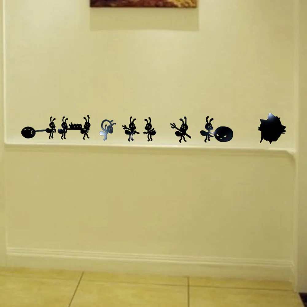 2021 3 цвета золотой серебряный черный милый рисунок в виде животных муравьев 3D