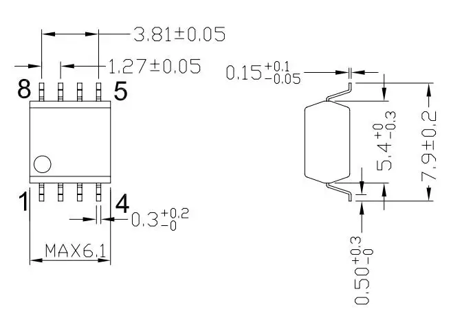 SOP8 SOIC8 SO8 на DIP8 программатор тестовый шаг разъема 1 27 мм IC ширина корпуса 5 4 миль ots20