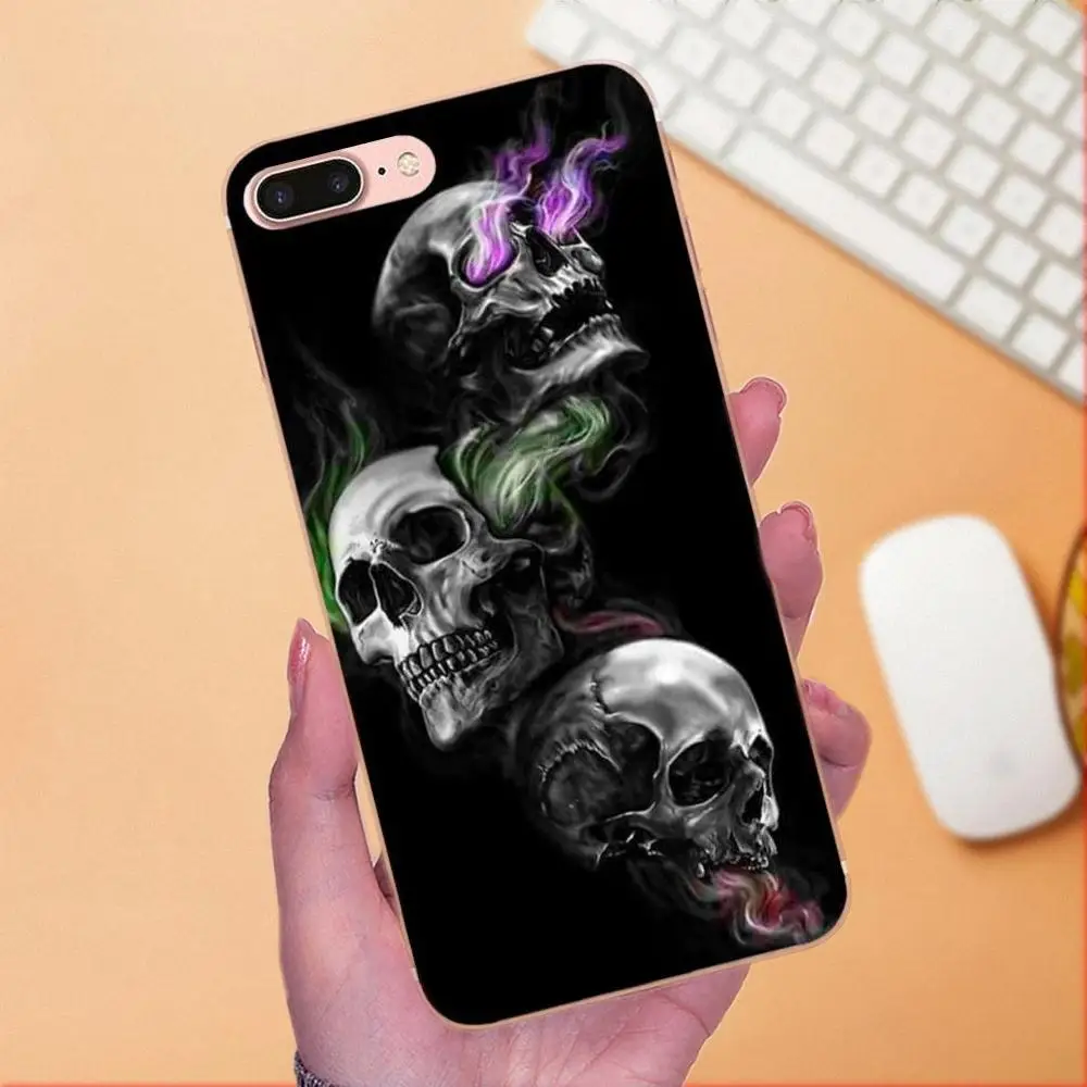 Grim Reaper принт черепа для Huawei P7 Honor 4C 5A 5C 5X 6 6C 6A 6X 7 7X 8 9 V8 V10 Y3II Y5II G8 Play Lite|Чехлы-накладки|