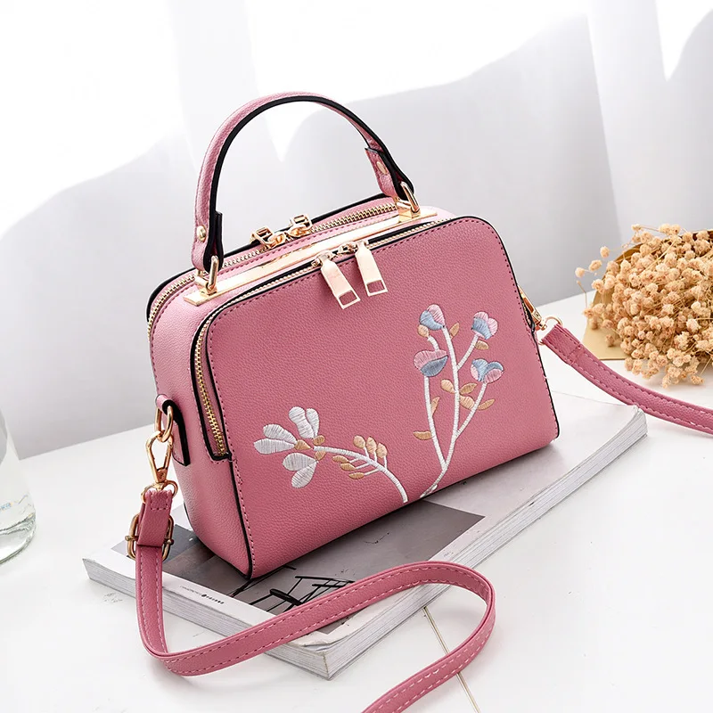 Модные женские туфли кожа сумка цветок сумочку дамы небольшой Сумки через плечо