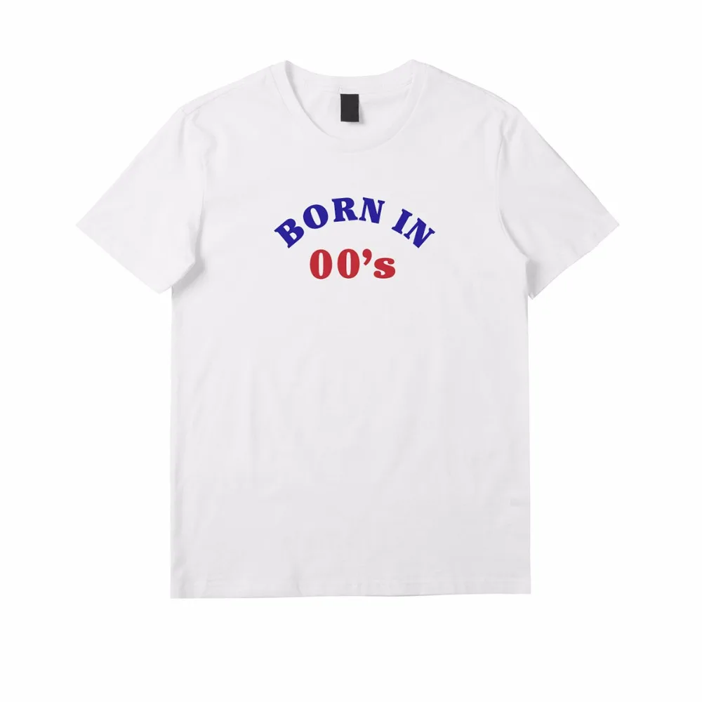 Женская Винтажная Футболка Born in 70s 80s 90 s хлопковая 2018 летние белые топы с