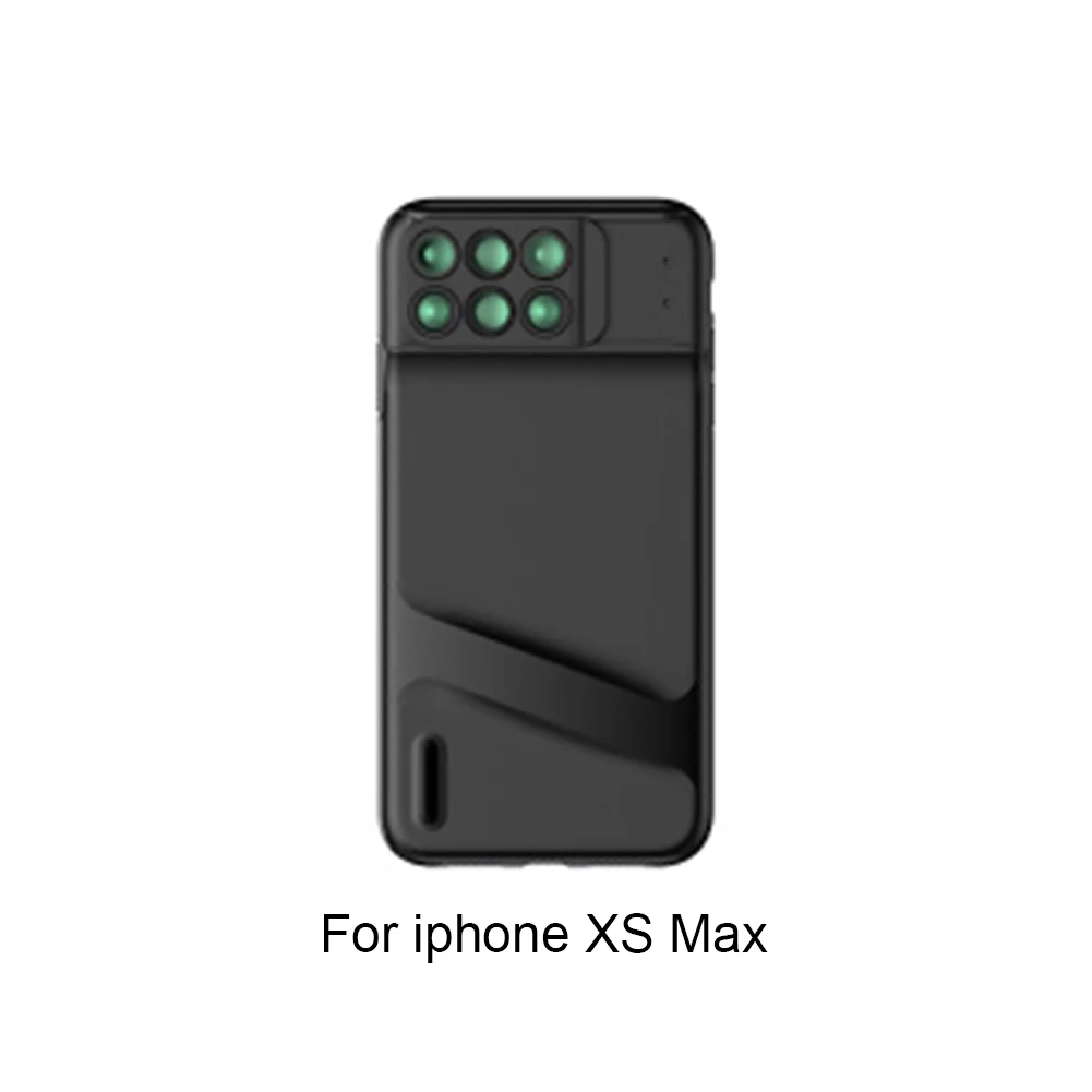 Линза для камеры телефона комплект для iPhone X Рыбий глаз широкоугольный телеобъектив макро зум-объектив с защитным чехлом для iPhone X/XSMAX/XR