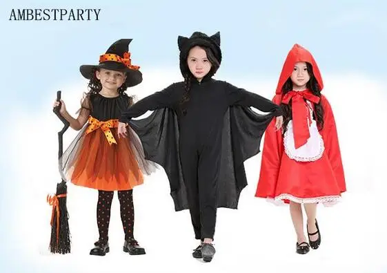 Хит 2017 платье принцессы для детей ведьма вампир дьявол Хэллоуин косплей-костюм