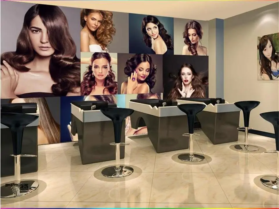 3d фотообои на заказ модная роспись красота салон красоты Парикмахерская фон для