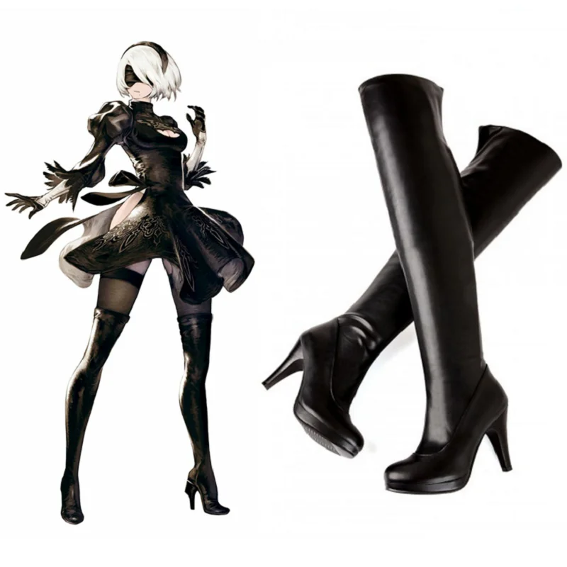 Женские туфли для косплея Cos NieR Automata YoRHa No. 2 Тип B модные эластичные