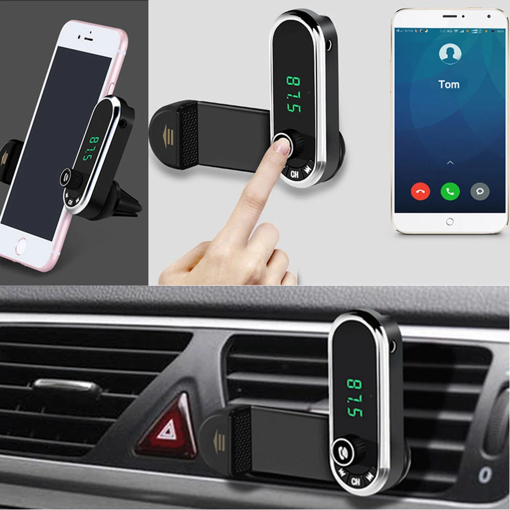 Автомобильный комплект быстрая Громкая связь FM USB передатчик MP3 держатель