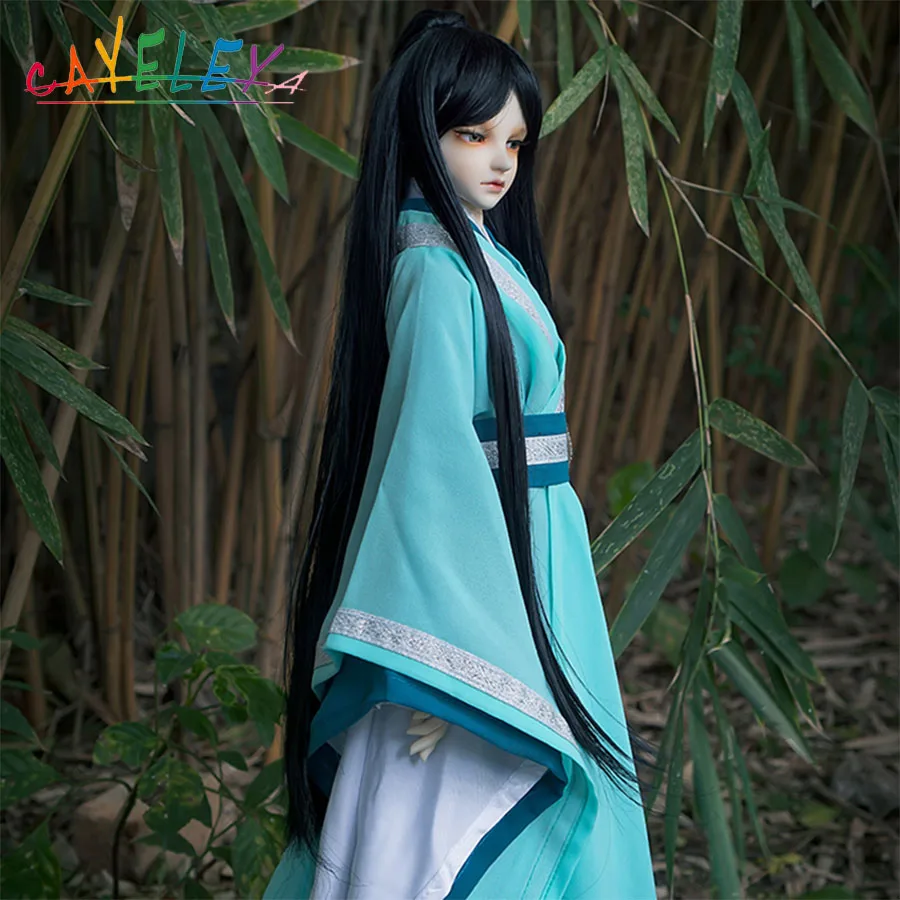 Cataleya BJD SD кукла парик черный с конским хвостом длинные прямые волосы бесплатная