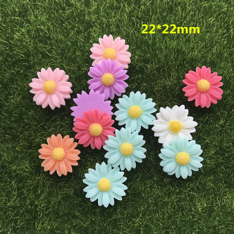 10 шт./лот kawaii плоская задняя Смола маленький цветок Маргаритка DIY Кабошоны