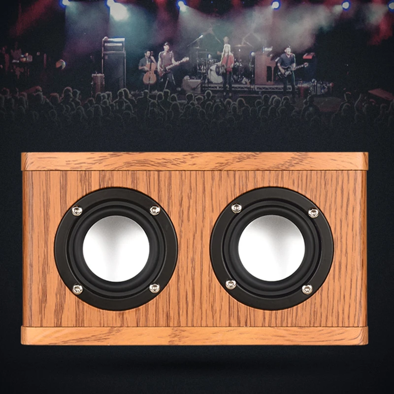 Hot selling wood bluetooth speaker Portable Wooden Wireless Subwoofer Stero Bluetooth Speakers Radio Desktop | Электроника