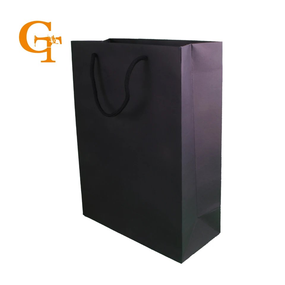 fancy black Set of 10  Paper Small Gift Bags Sandwich Bread Food Paper Bags With Handles for shops Party Wedding Favour