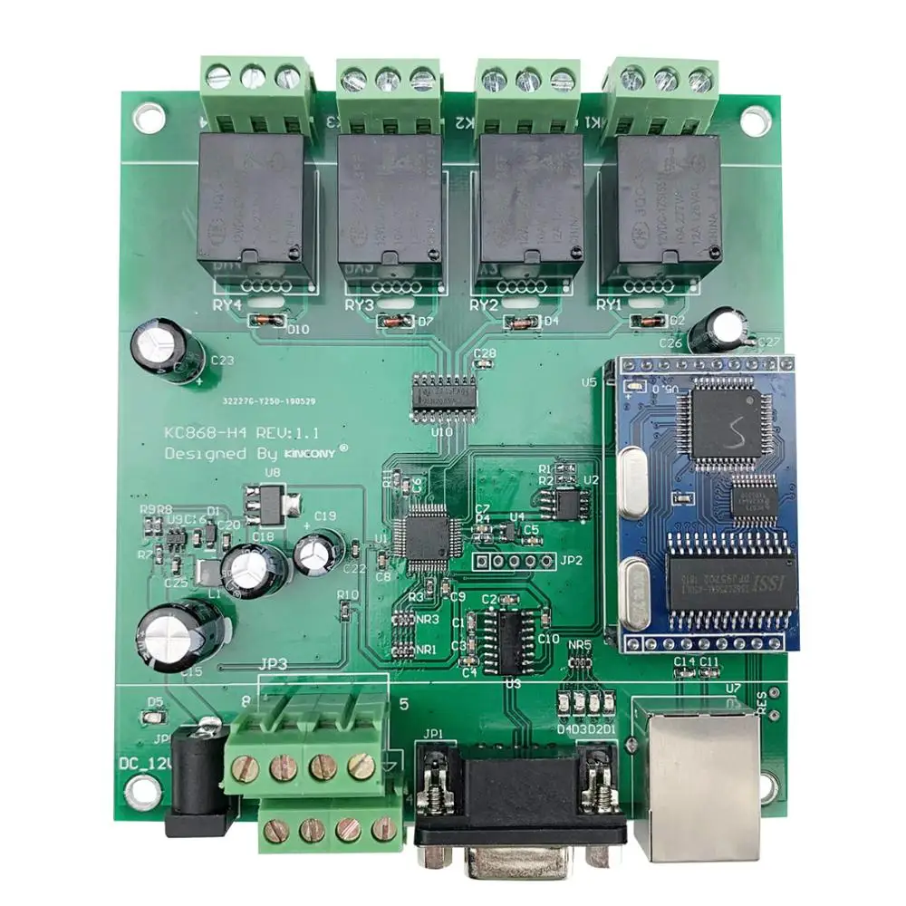 Ethernet модуль управления реле Lan Wan сетевая паутина сервер RJ45 RS232 порт 4 канала TCP IP