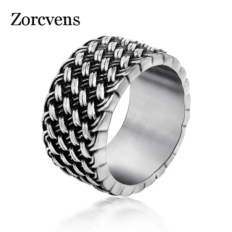 Кольца из нержавеющей стали с плетением винтажные плетеные перстни|finger ring|ring