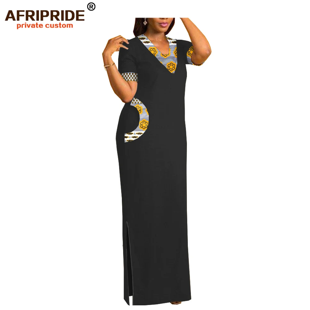 Африканская одежда из Анкары макси-платье для женщин AFRIPRIDE dashiki с коротким