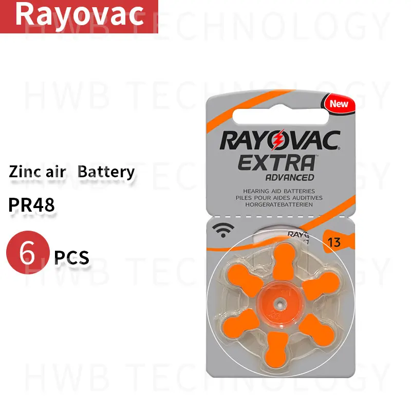 Батарейки для слухового аппарата Rayovac с дополнительной производительностью 6