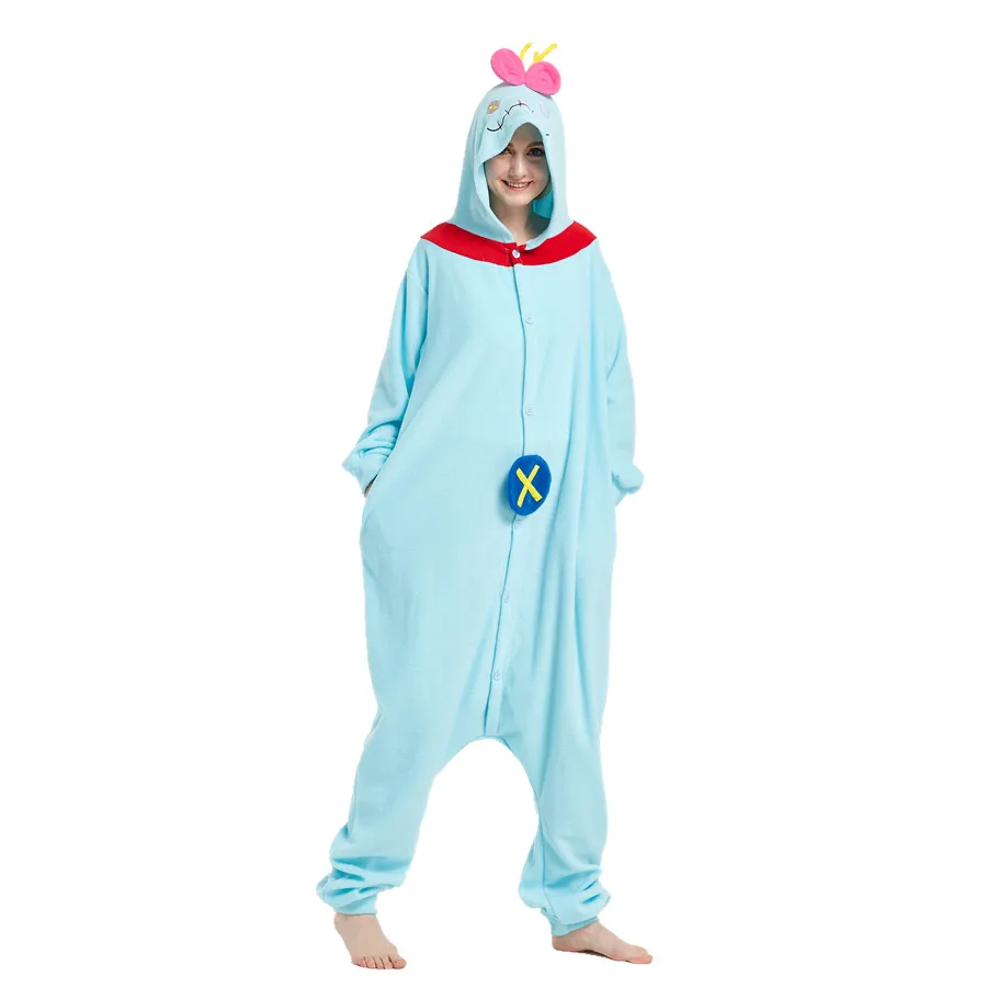 Взрослые флис Scrump животное кигуруми женские мужские пижамы Косплей Костюм для