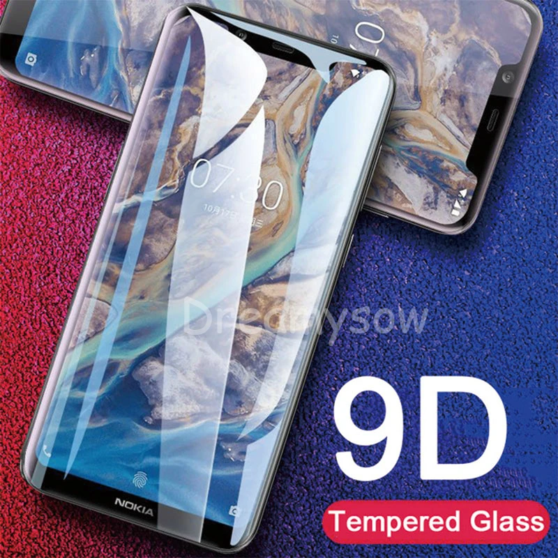 9D Экран протектор для Nokia 3,1 8,1 6,1 7,1 плюс 5,1 6,1X3X6X7 из закаленного высокопрочного стекла Стекло для Nokia 3, 8, 6, 7, защитный Стекло