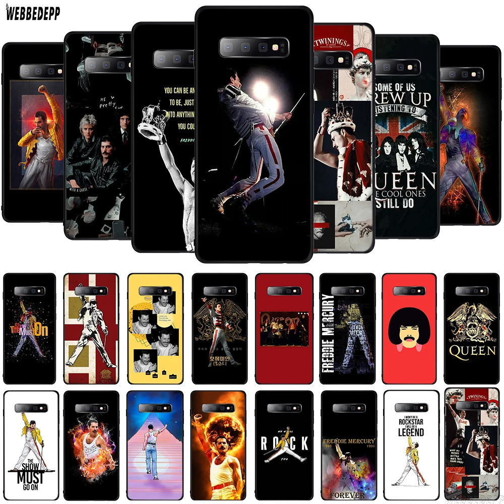 WEBBEDEPP Королевский ремешок Freddie Mercury TPU чехол для Samsung Galaxy A10 A30 A40 A50 A70 A6 A8 A9 J6 2018 Note 8 9