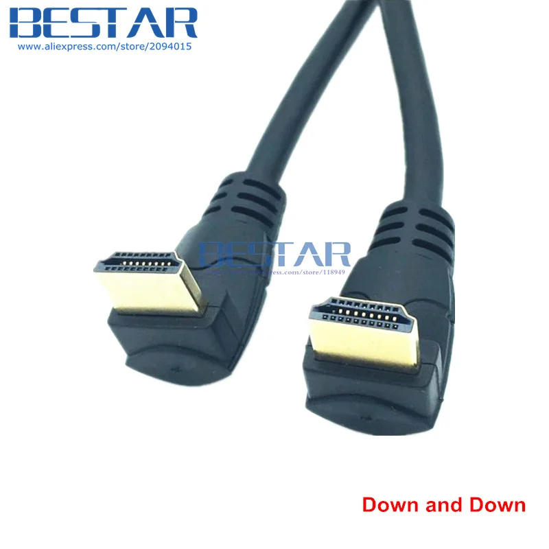 Угловой кабель HDMI 2 0 4K * 2K 60 Гц в 30 см 1 8 м | Компьютеры и офис
