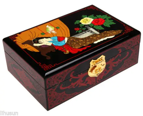 Китайская Деревянная лакированная посуда ручной работы и красивая двухслойная