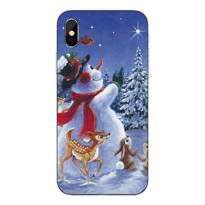 Silicone Case For iPhone 7 Plus 6 6S 8 5 5S SE Soft TPU Cover Merry Christmas Coque X 5.8 |